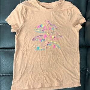 Cat & Jack Kids Dinosaur Tee - Peach